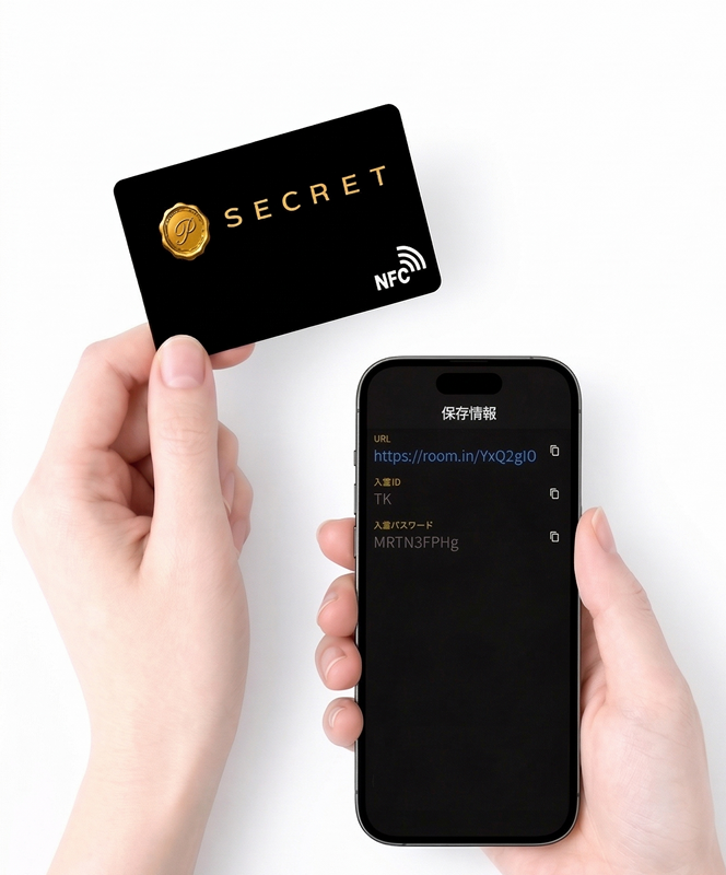 THE SECRET アプリとNFCカード